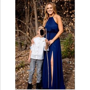 Royal/Navy blue maxi dress from Vici